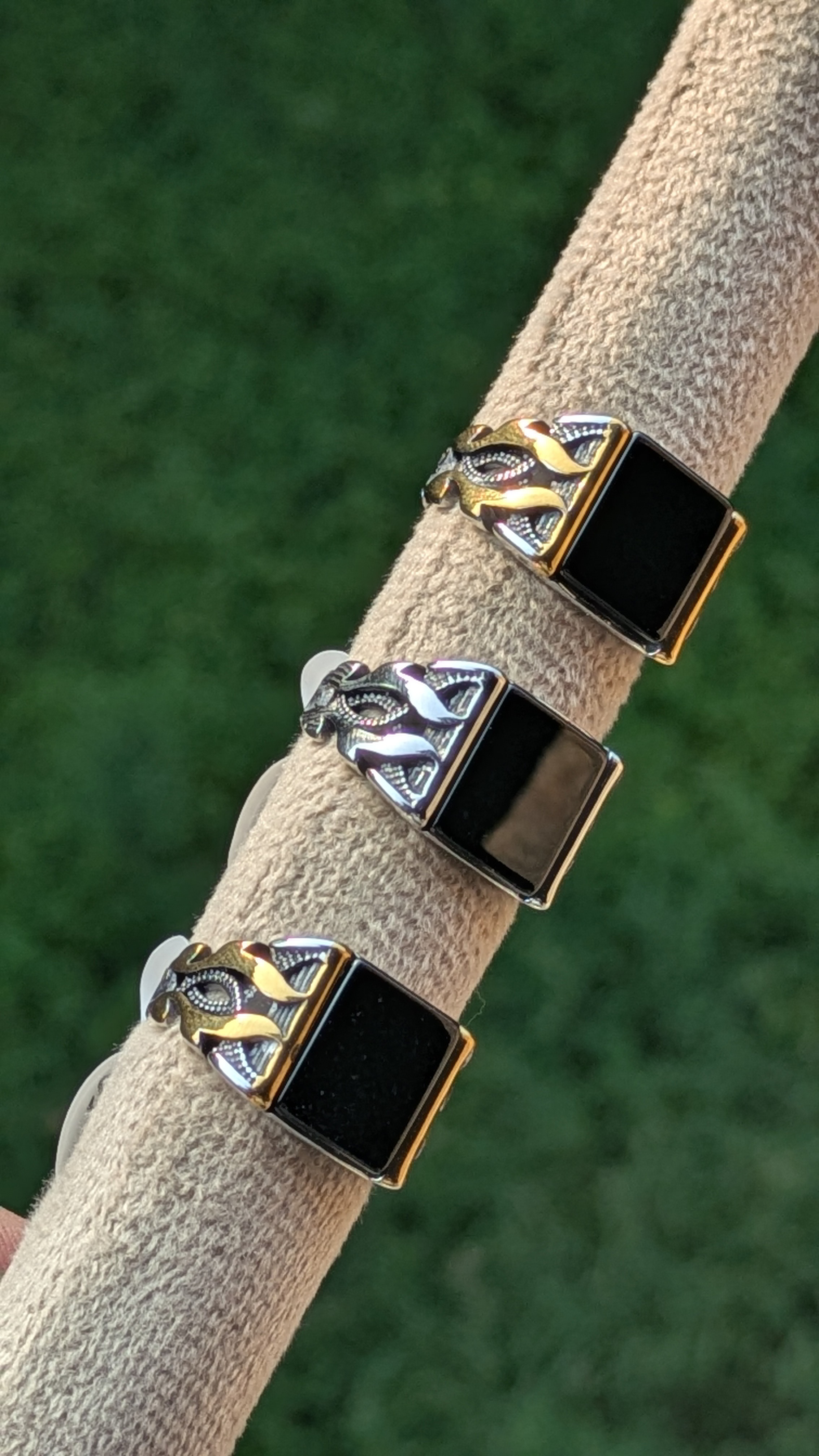 The Persian Shadow Signet Ring (Square Iranian Black Aqeeq) image 2
