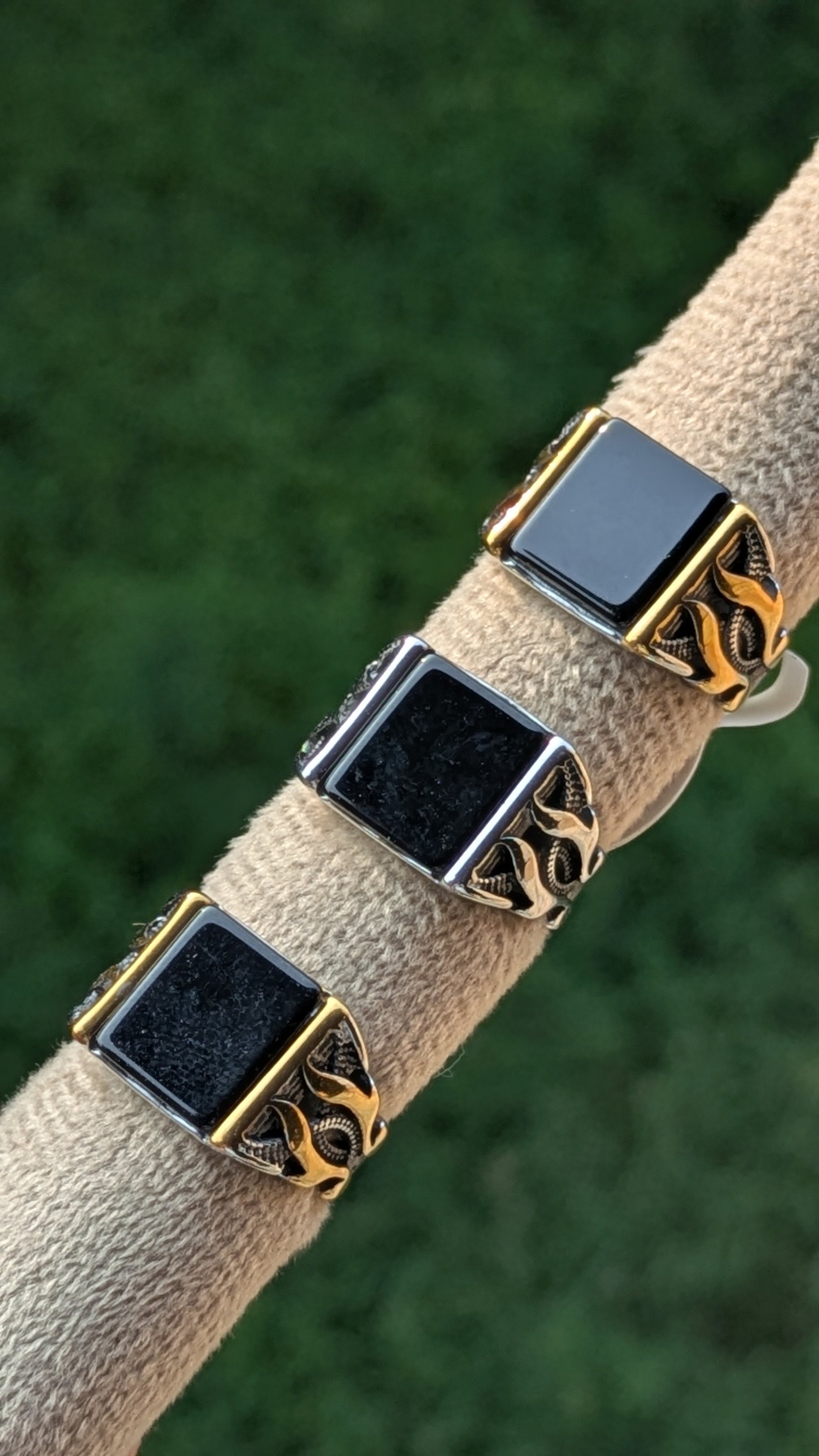The Persian Shadow Signet Ring (Square Iranian Black Aqeeq) image 3