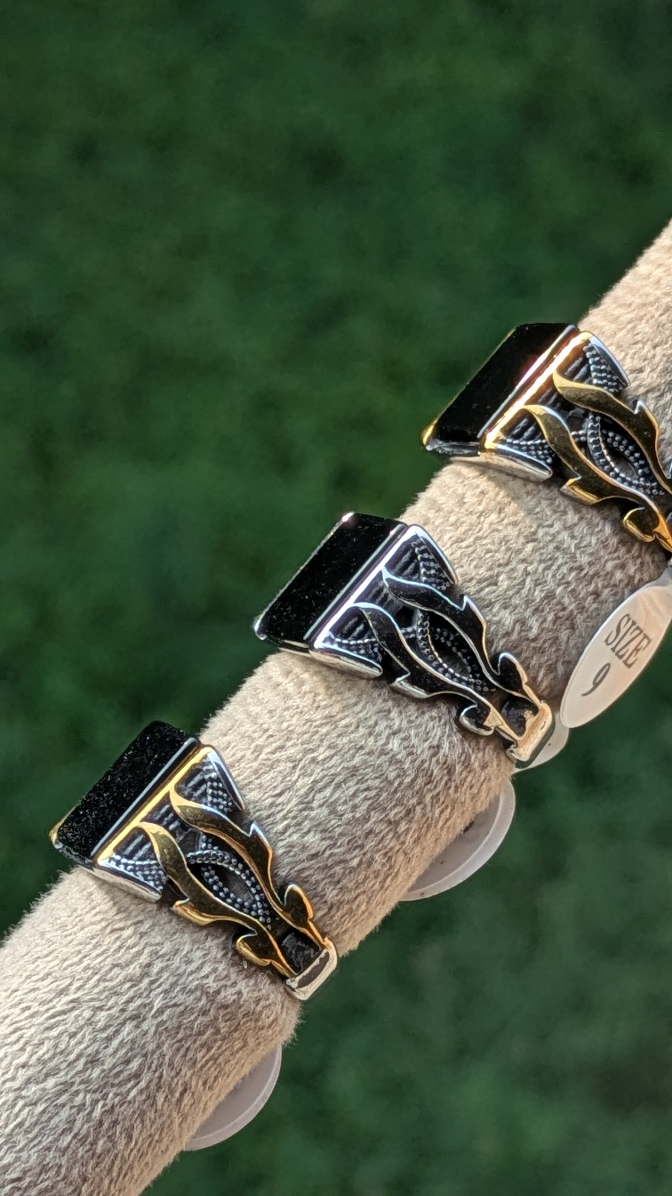 The Persian Shadow Signet Ring (Square Iranian Black Aqeeq) image 4